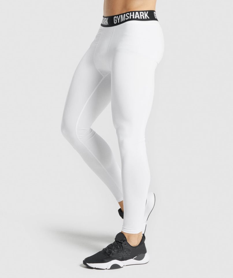 Legginsy Gymshark Element Baselayer Męskie Białe | PL 503CAO